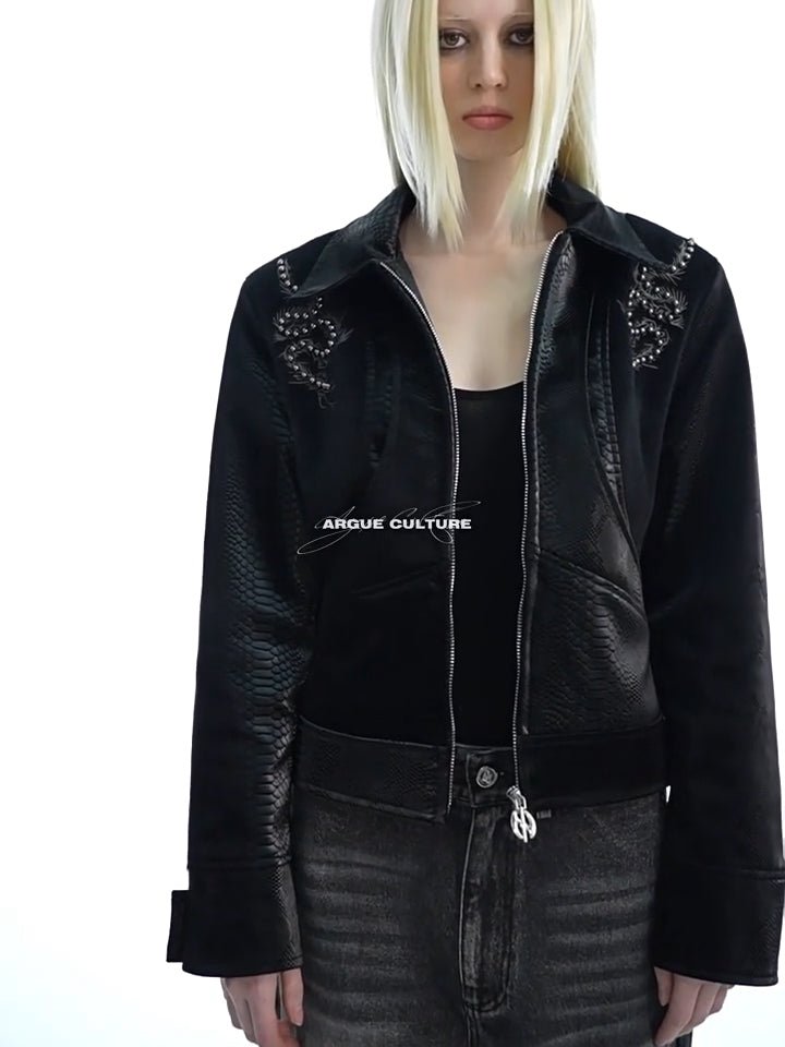 Studded Snake-Embroidered Jacket - COPPING THREADS - Argue Culture