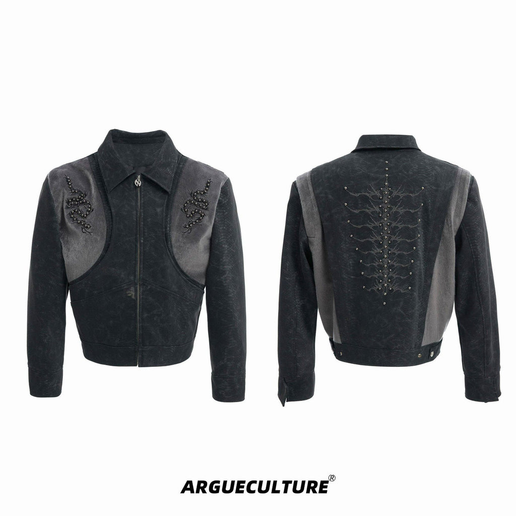 Studded Snake-Embroidered Jacket - COPPING THREADS - Argue Culture