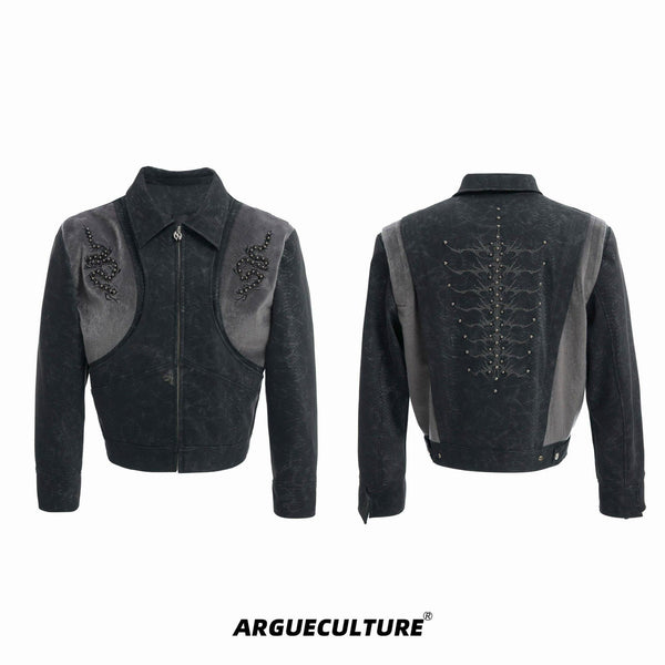 Studded Snake-Embroidered Jacket - COPPING THREADS - Argue Culture