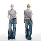 Studded Spine Embroidery Fitted Tee - COPPING THREADS - ArguE CulturE