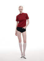 Studded Spine Embroidery Fitted Tee - COPPING THREADS - ArguE CulturE