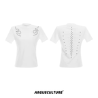 Studded Spine Embroidery Fitted Tee - COPPING THREADS - ArguE CulturE