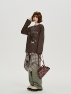 Studded Vintage Graphic Long Sleeve Tee - COPPING THREADS - CHICISLAND