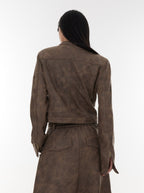 Suede Multi - pocket Motorcycle Cargo Pants - COPPING THREADS - CT Select