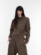 Suede Multi - pocket Motorcycle Cargo Pants - COPPING THREADS - CT Select