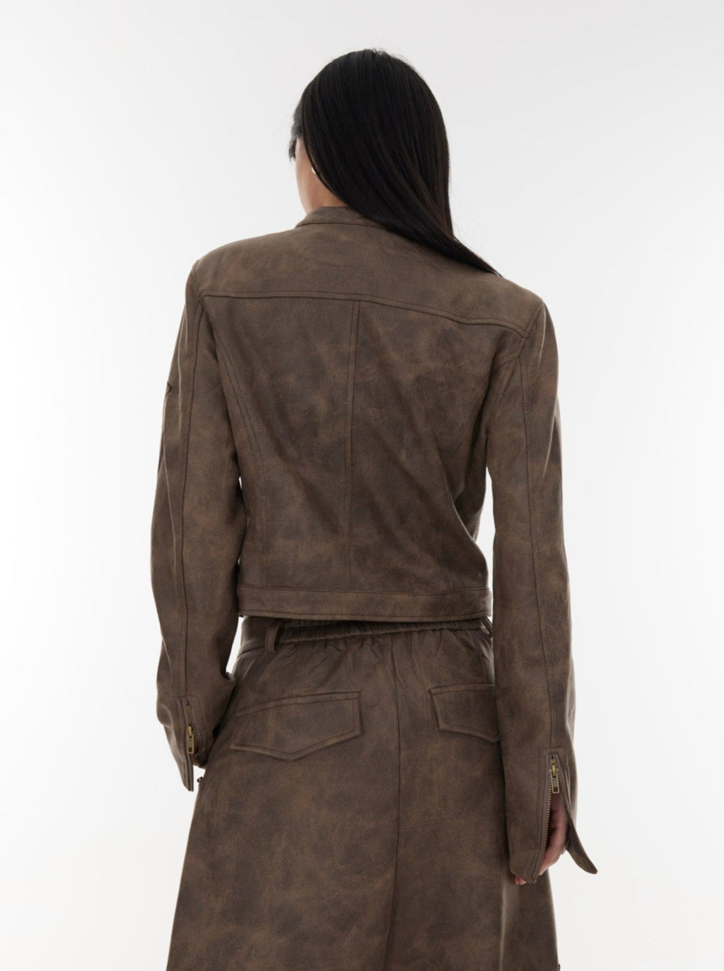 Suede Zipped Motorcycle Jacket - COPPING THREADS - CT Select