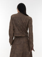 Suede Zipped Motorcycle Jacket - COPPING THREADS - CT Select