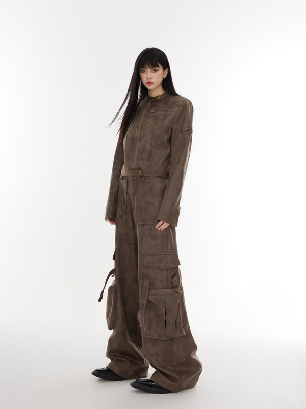 Suede Zipped Motorcycle Jacket - COPPING THREADS - CT Select