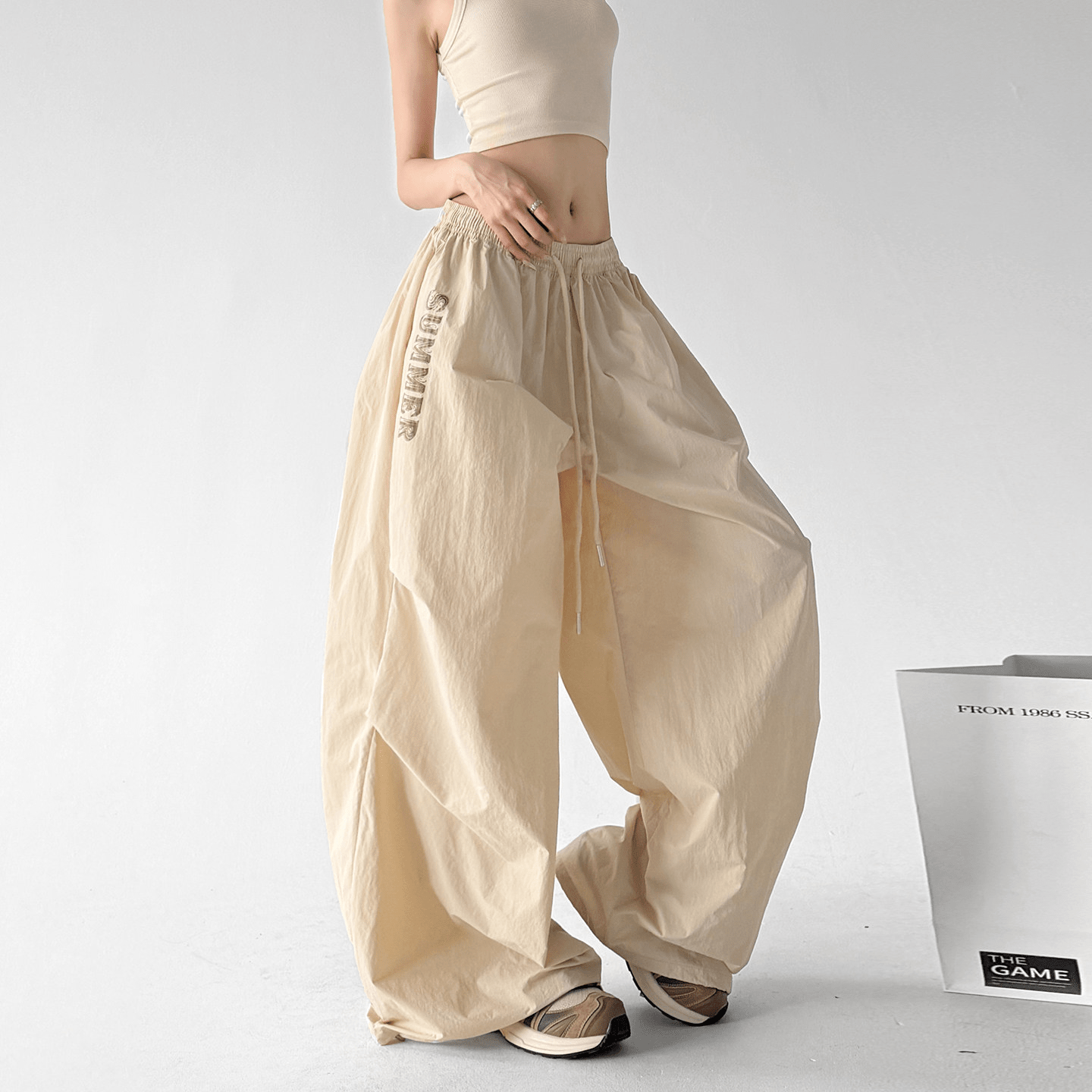 Summer Print Parachute Wide-Leg Pants - CT66137 - COPPING THREADS - CT Select