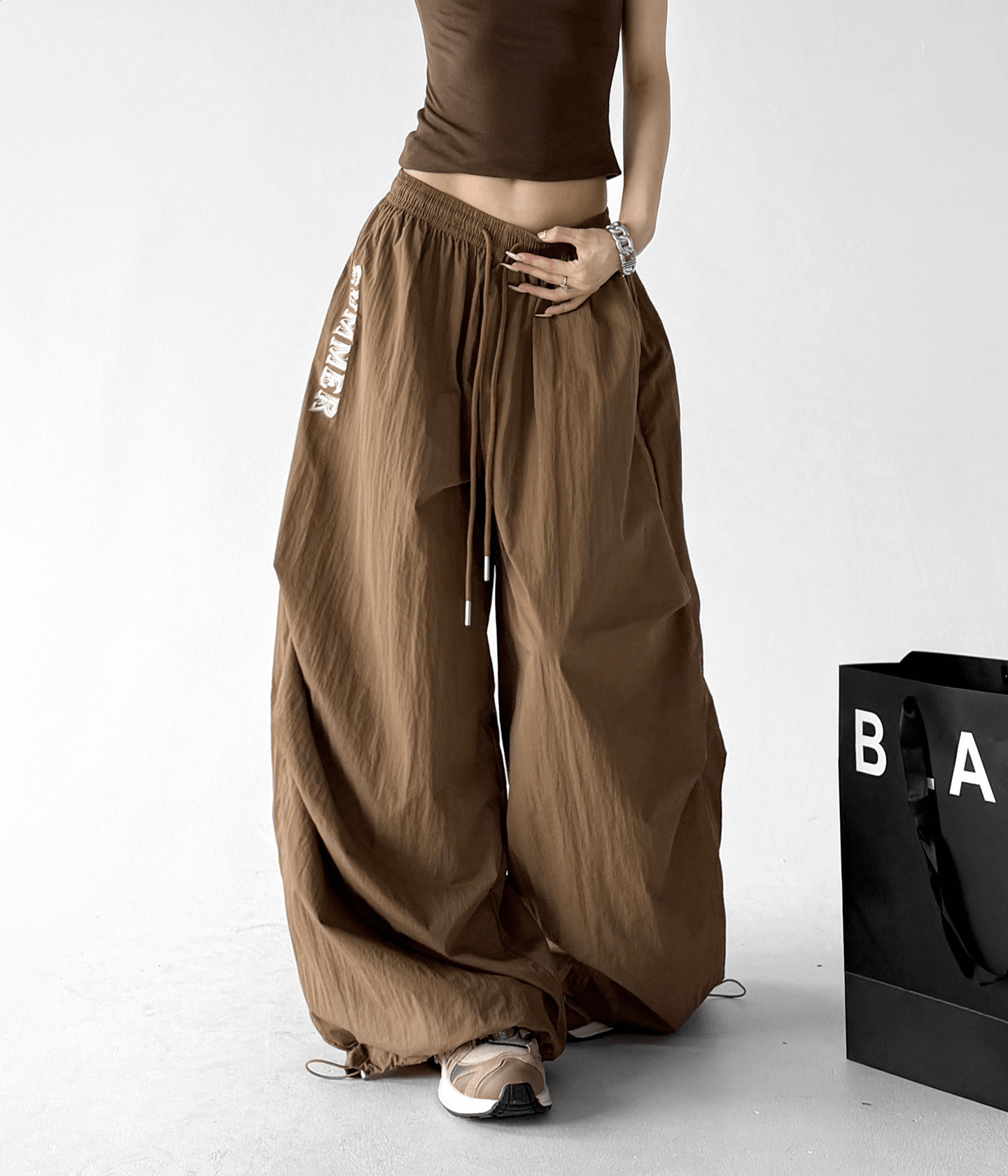 Summer Print Parachute Wide-Leg Pants - CT66137 - COPPING THREADS - CT Select