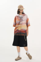 Sunset Oil Painting Print Shirt - COPPING THREADS - Harsh and Cruel