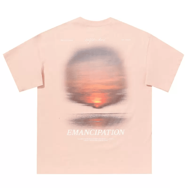 Sunset Print Handwritten Letter Tee - COPPING THREADS - Harsh and Cruel