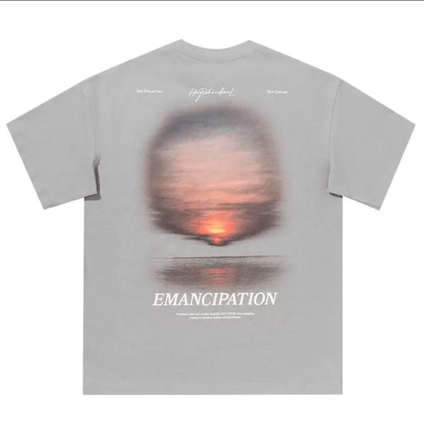 Sunset Print Handwritten Letter Tee - COPPING THREADS - Harsh and Cruel