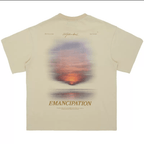 Sunset Print Handwritten Letter Tee - COPPING THREADS - Harsh and Cruel