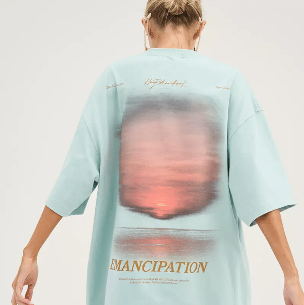 Sunset Print Handwritten Letter Tee - COPPING THREADS - Harsh and Cruel