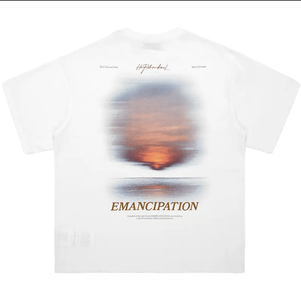 Sunset Print Handwritten Letter Tee - COPPING THREADS - Harsh and Cruel