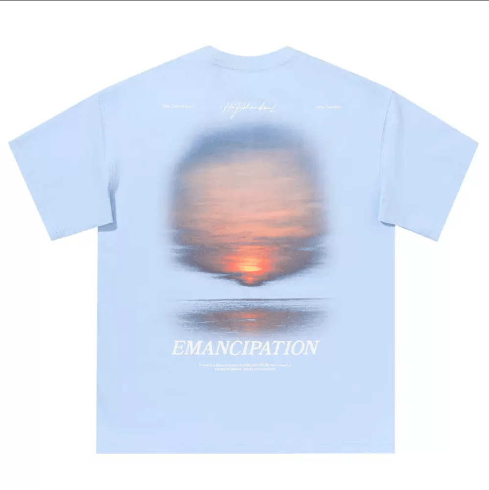 Sunset Print Handwritten Letter Tee - COPPING THREADS - Harsh and Cruel