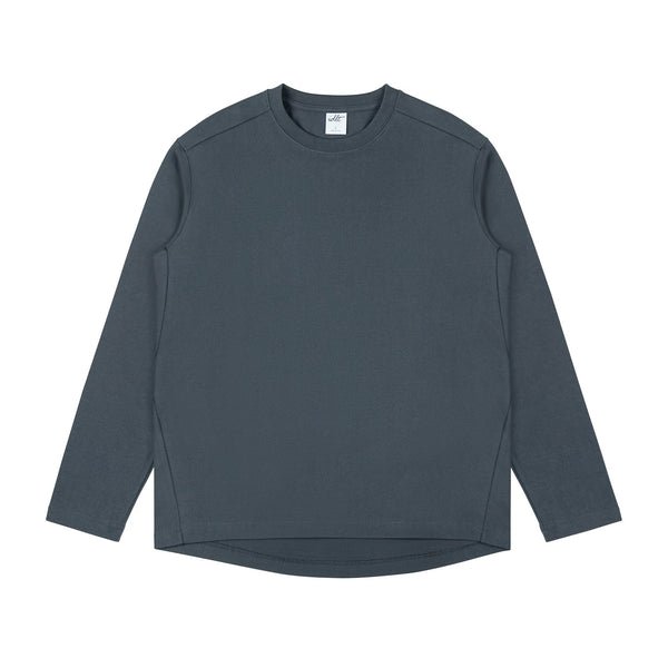 IDLT long sleeve T-shirt, dark gray front.