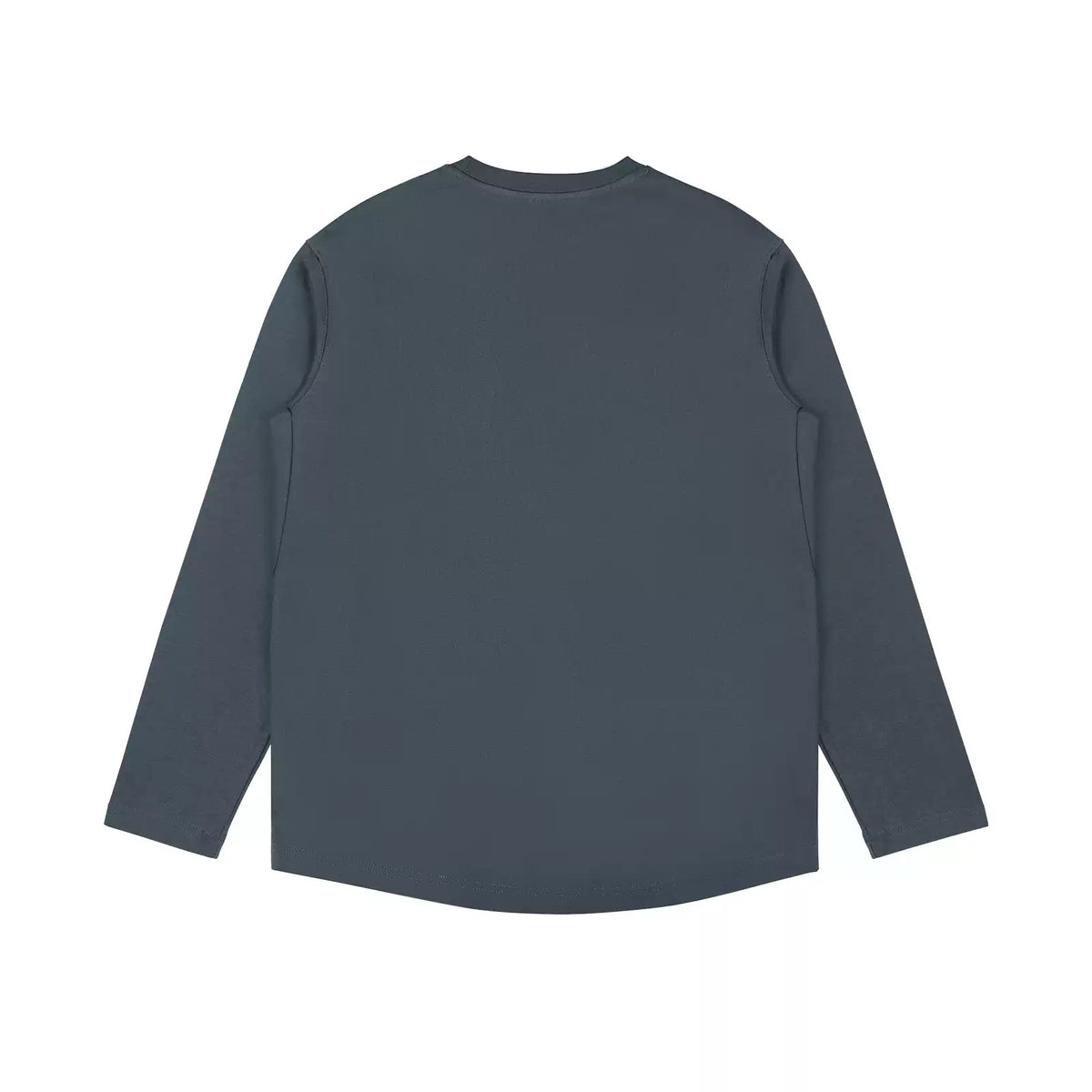 IDLT long sleeve T-shirt, dark gray back.
