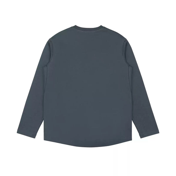 IDLT long sleeve T-shirt, dark gray back.
