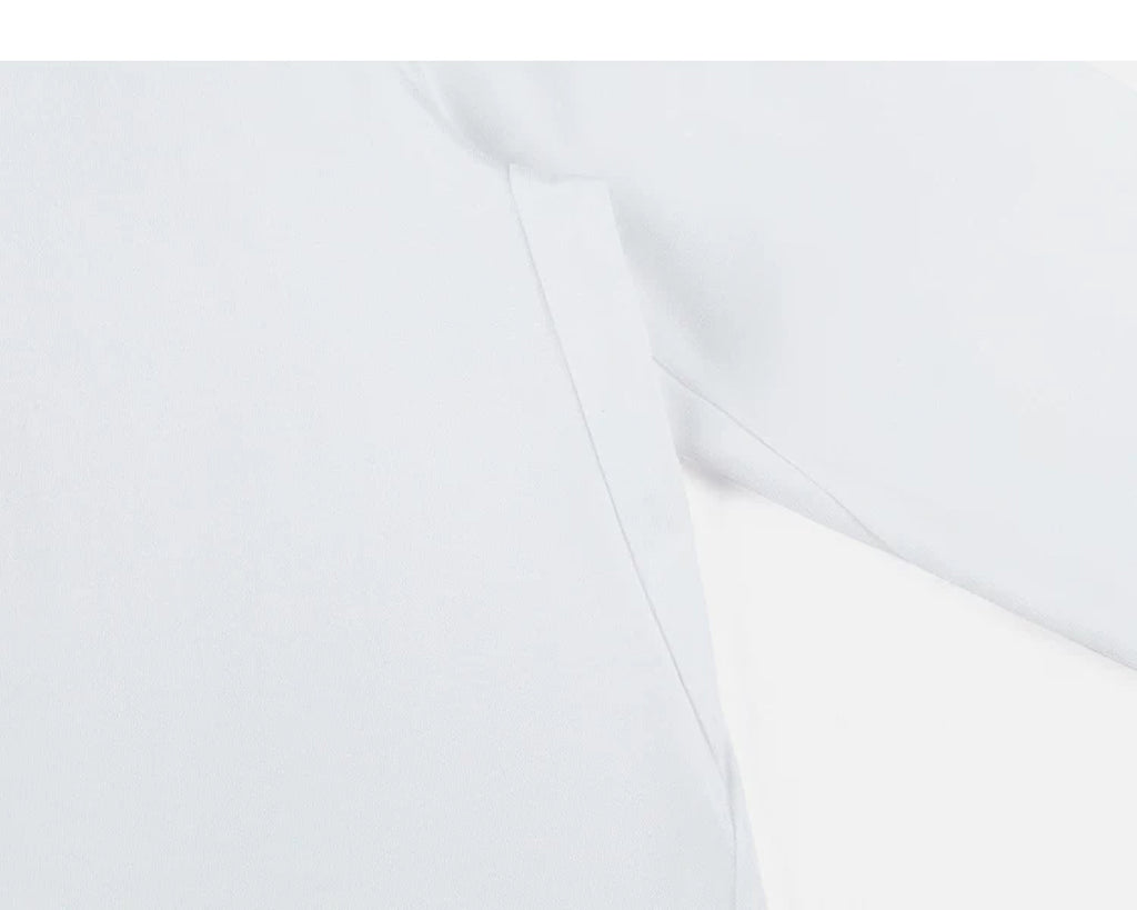 IDLT long sleeve T-shirt, white side panel seam.