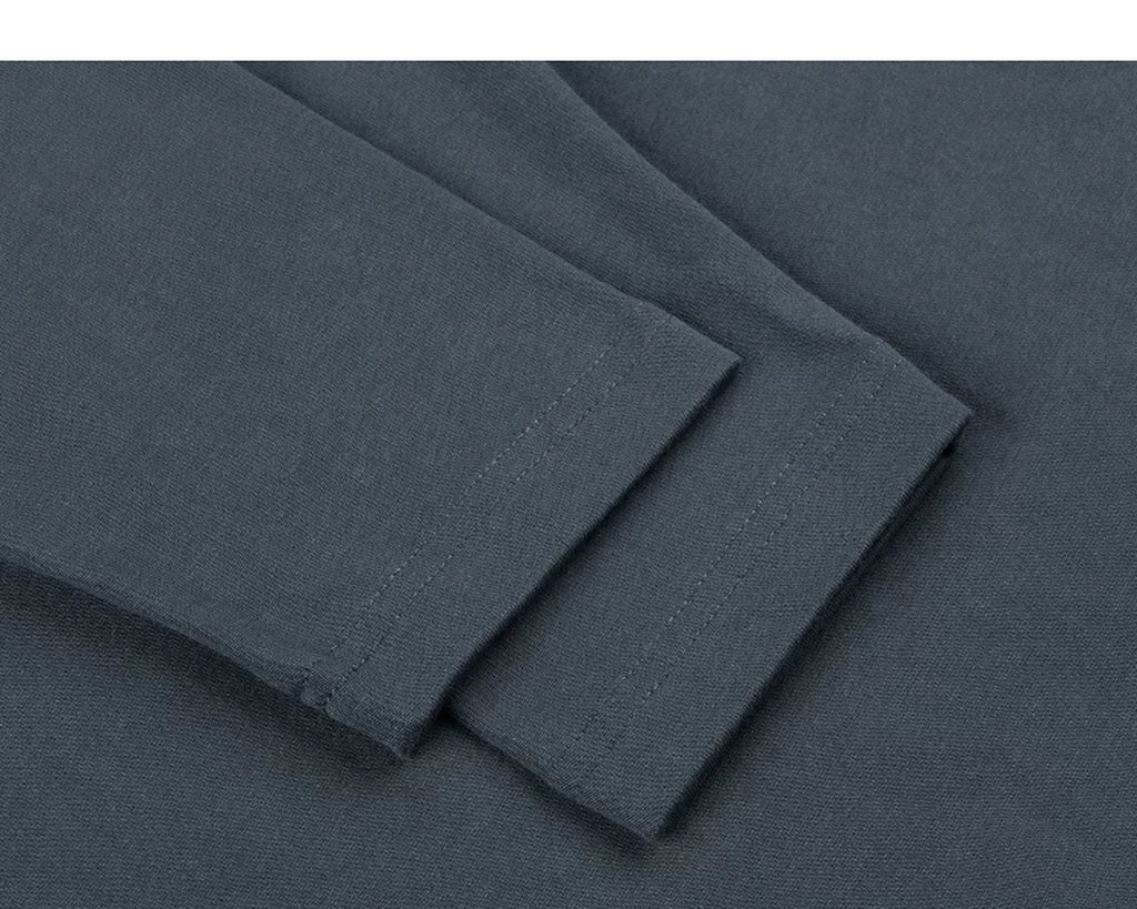 IDLT long sleeve T-shirt, dark gray cuffs.