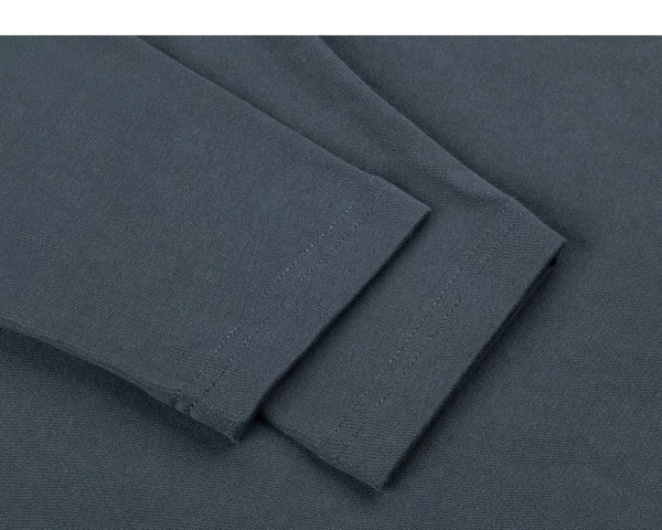 IDLT long sleeve T-shirt, dark gray cuffs.