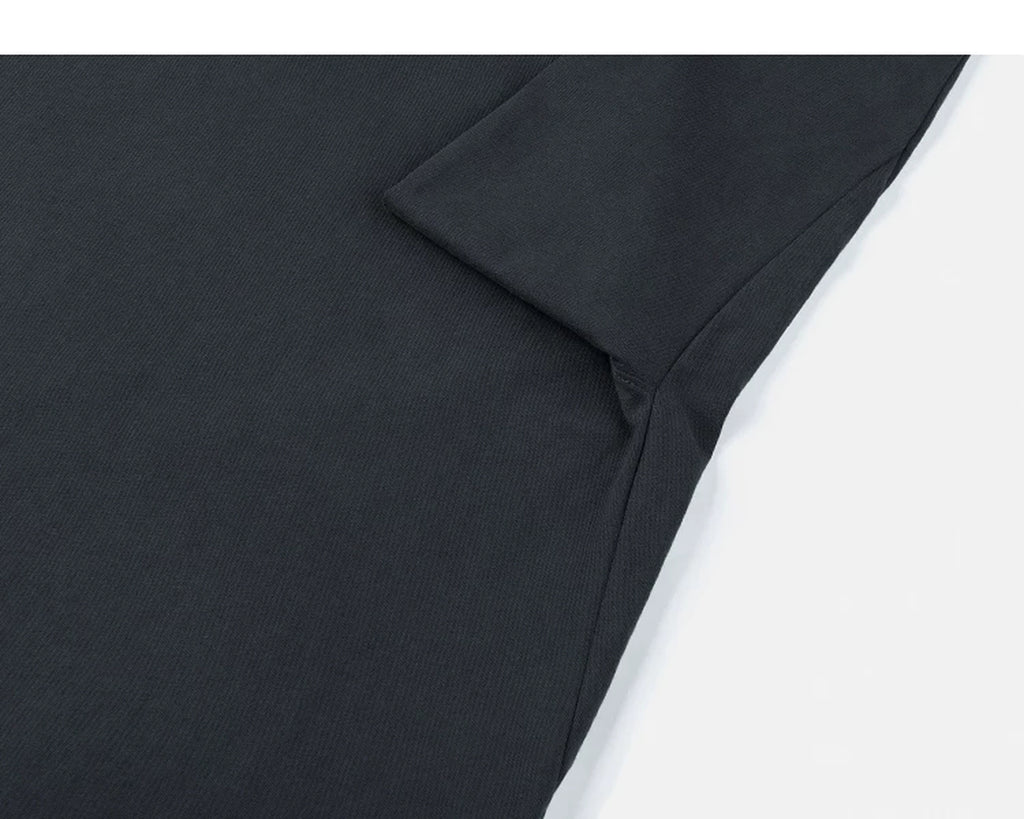 IDLT long sleeve T-shirt, black side panel seam.