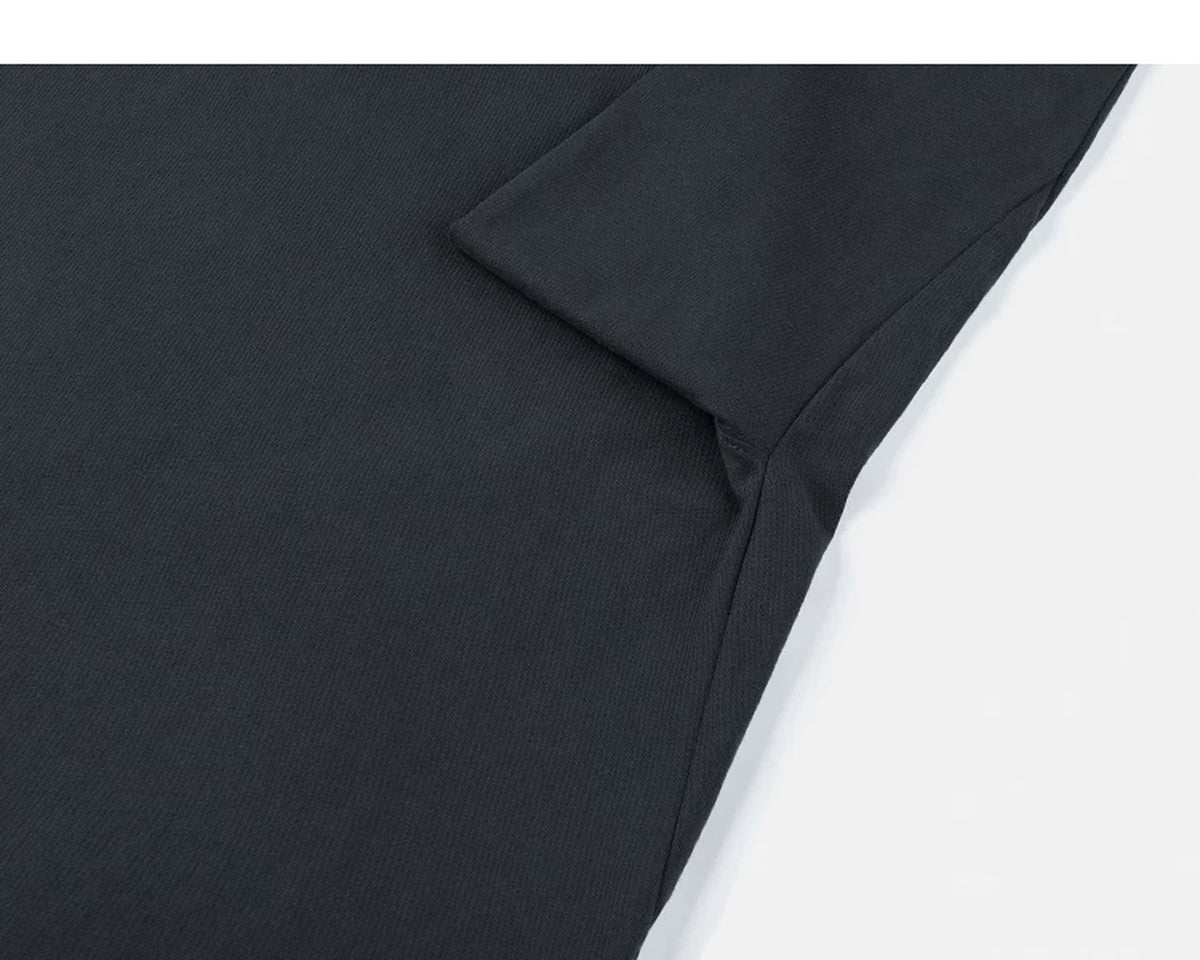 IDLT long sleeve T-shirt, black side panel seam.