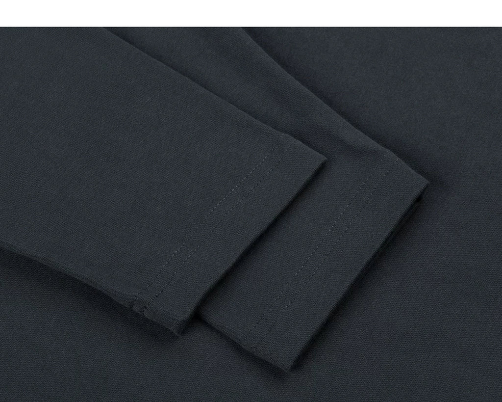 IDLT long sleeve T-shirt, black cuffs.