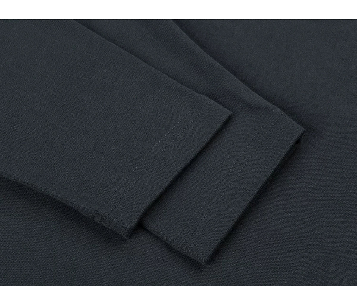 IDLT long sleeve T-shirt, black cuffs.