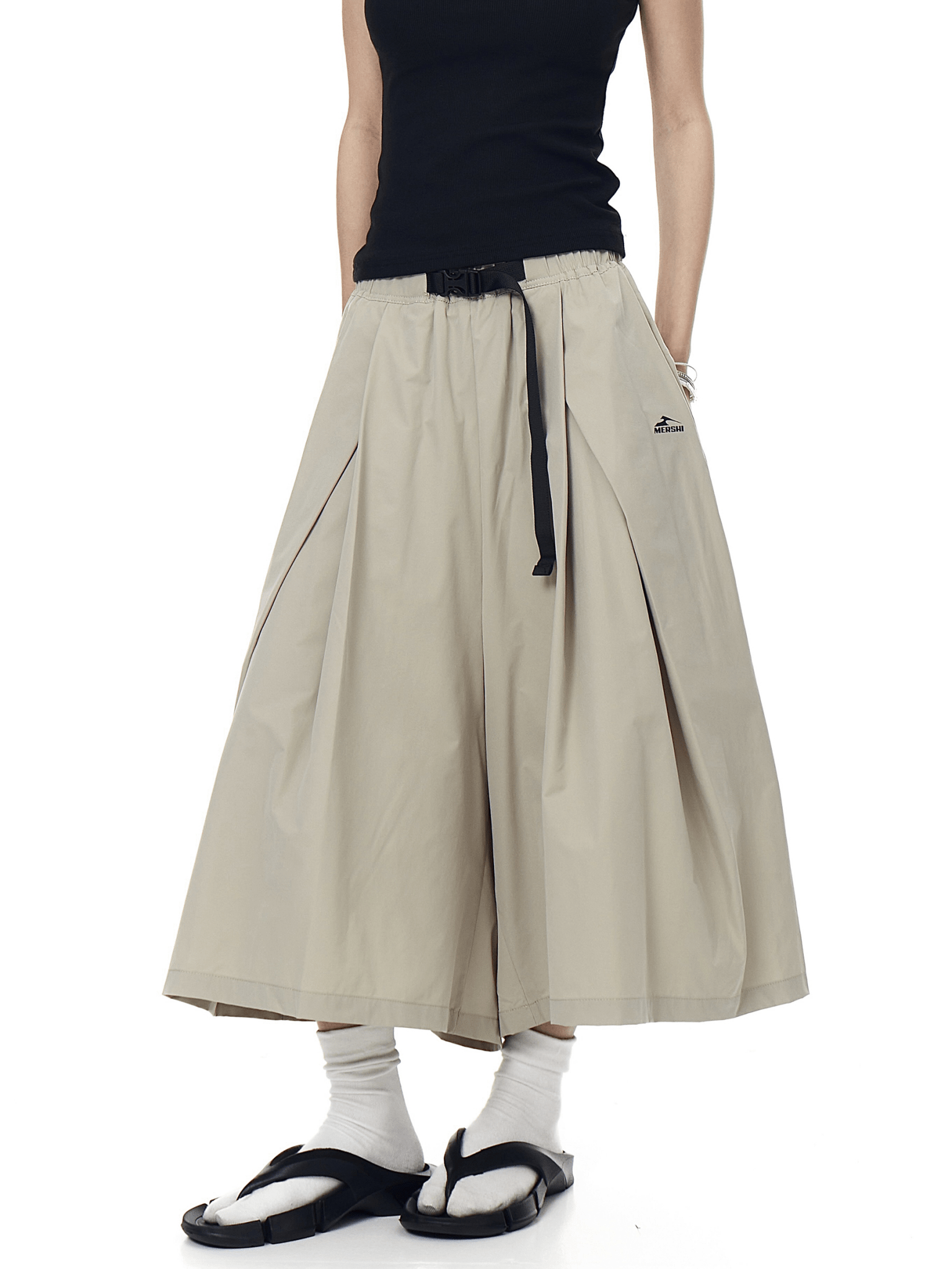 Techwear Pleated Wrap Skirt Shorts Secondary image