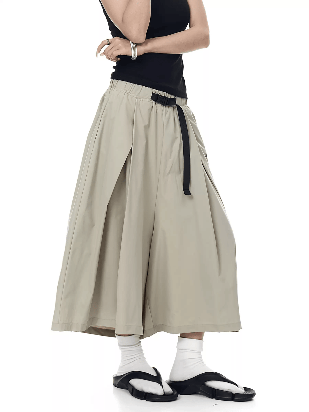 Techwear Pleated Wrap Skirt Shorts - COPPING THREADS - CT Select