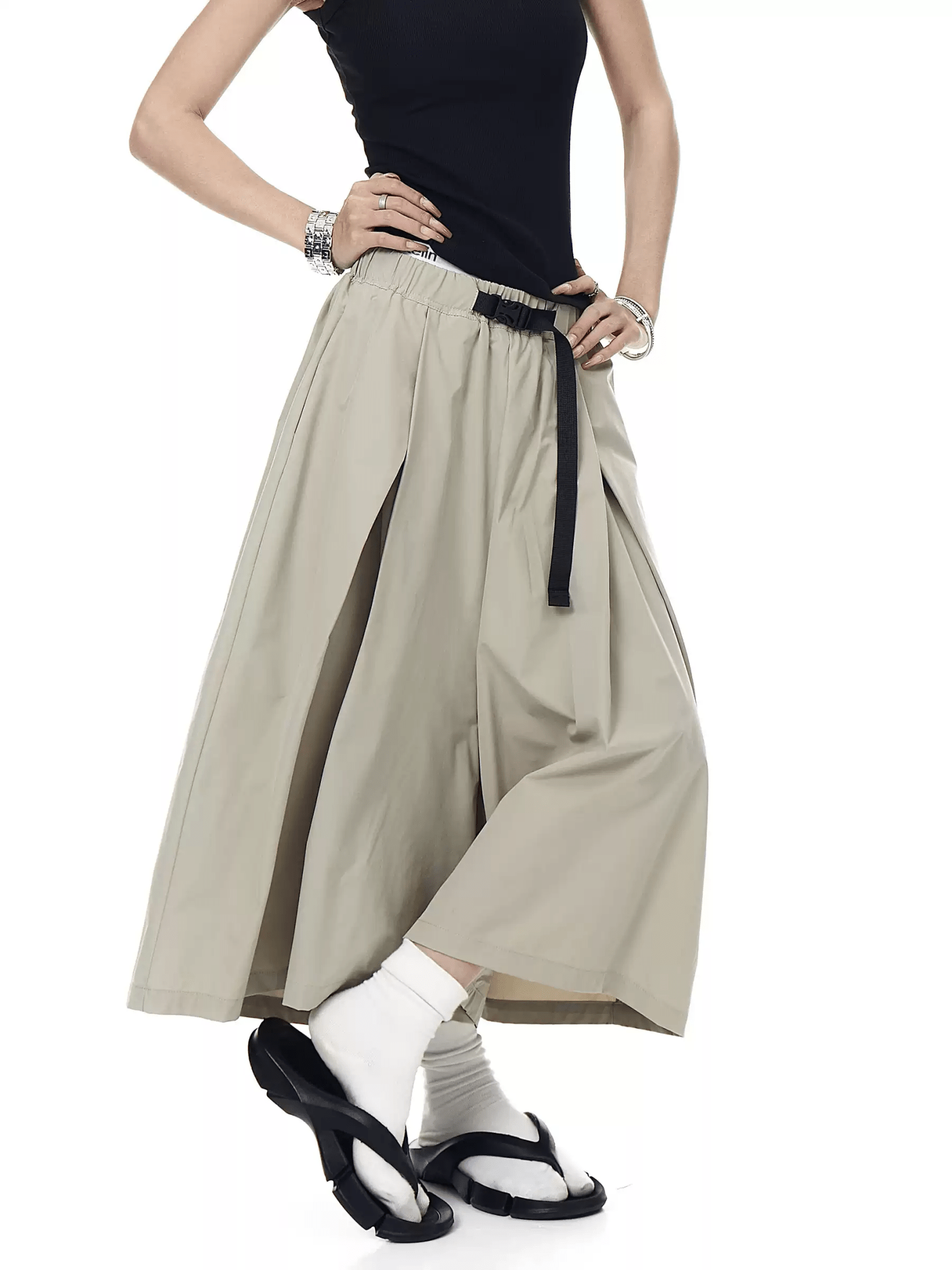 Techwear Pleated Wrap Skirt Shorts - COPPING THREADS - CT Select