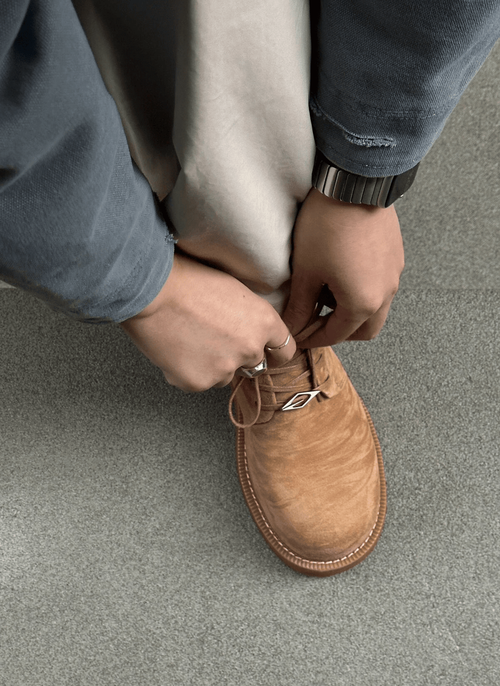 TERRAINCOGNITA “Mickey” Suede Smoke Sole Derby - COPPING THREADS - TERRAINCOGNITA