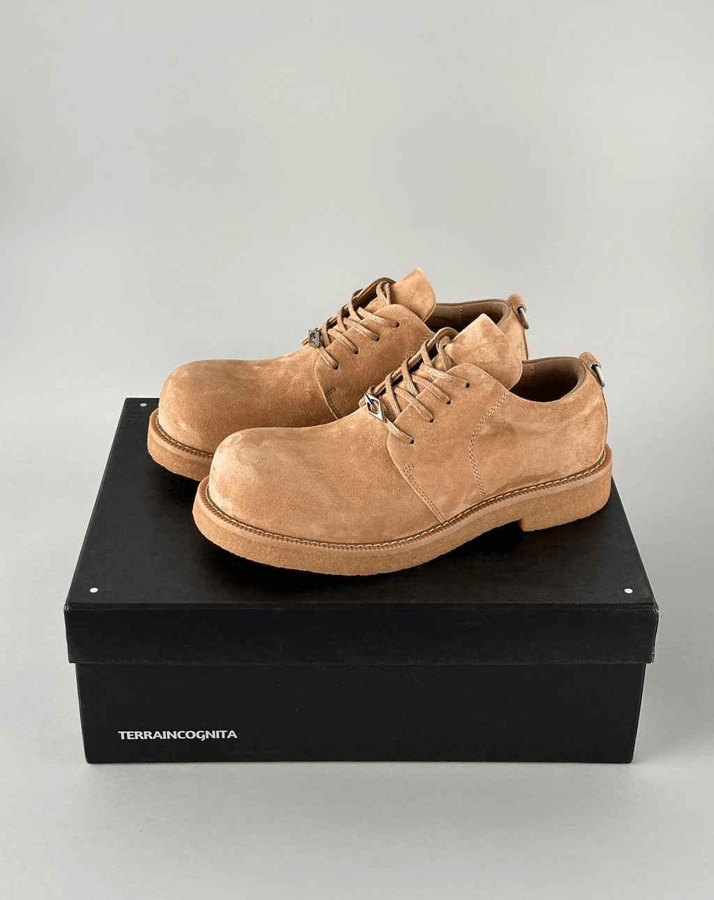 TERRAINCOGNITA “Mickey” Suede Smoke Sole Derby - COPPING THREADS - TERRAINCOGNITA