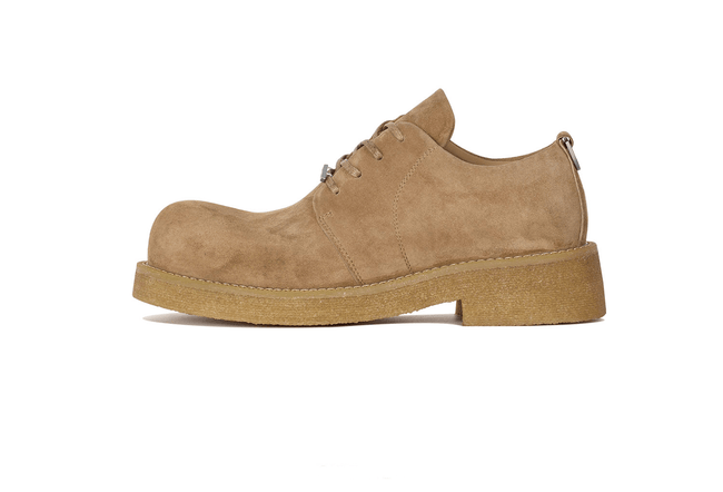 TERRAINCOGNITA “Mickey” Suede Smoke Sole Derby - COPPING THREADS - TERRAINCOGNITA Hover Image