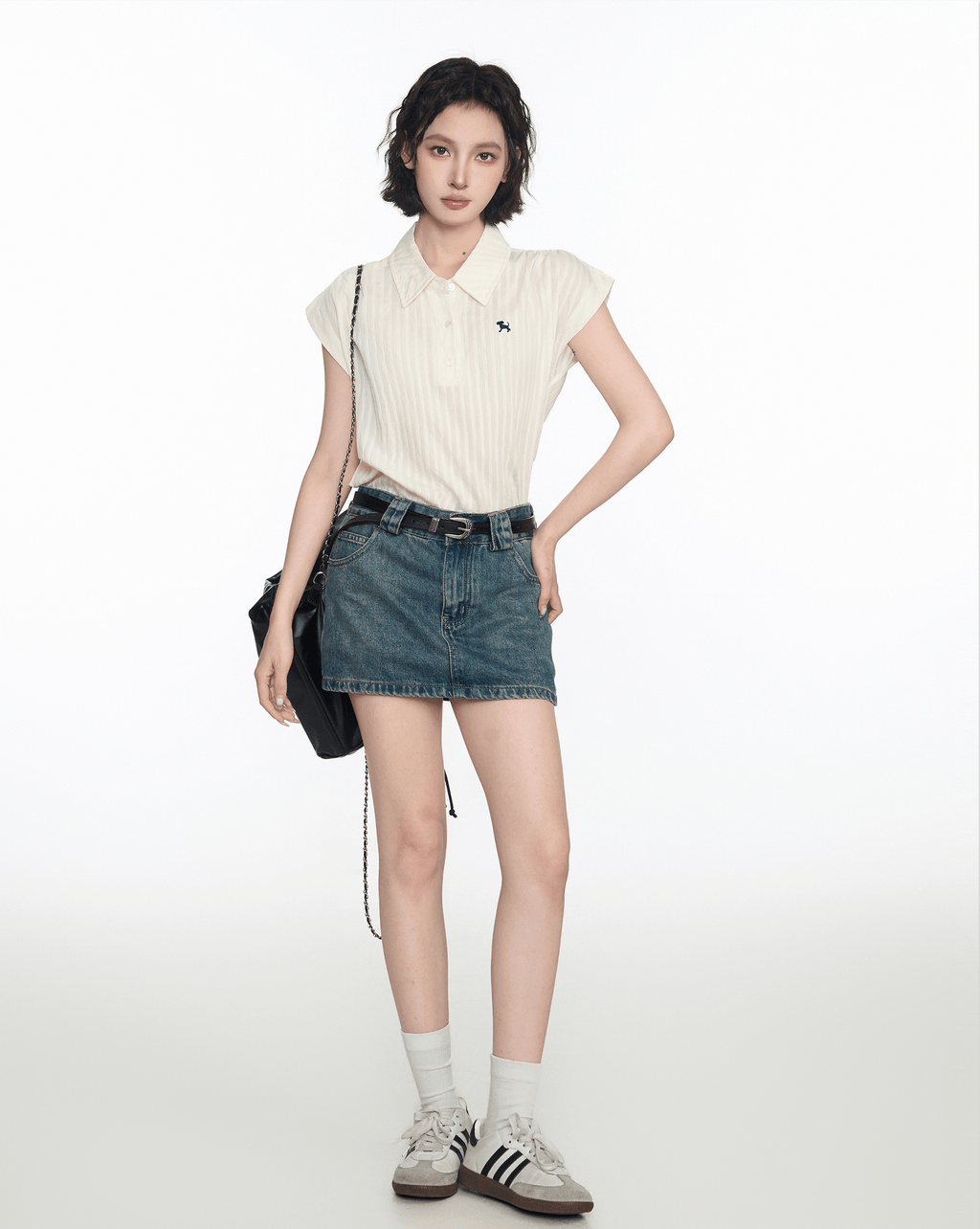 Textured Cap Sleeve Polo Shirt - COPPING THREADS - CT Select