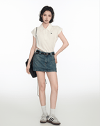 Textured Cap Sleeve Polo Shirt - COPPING THREADS - CT Select