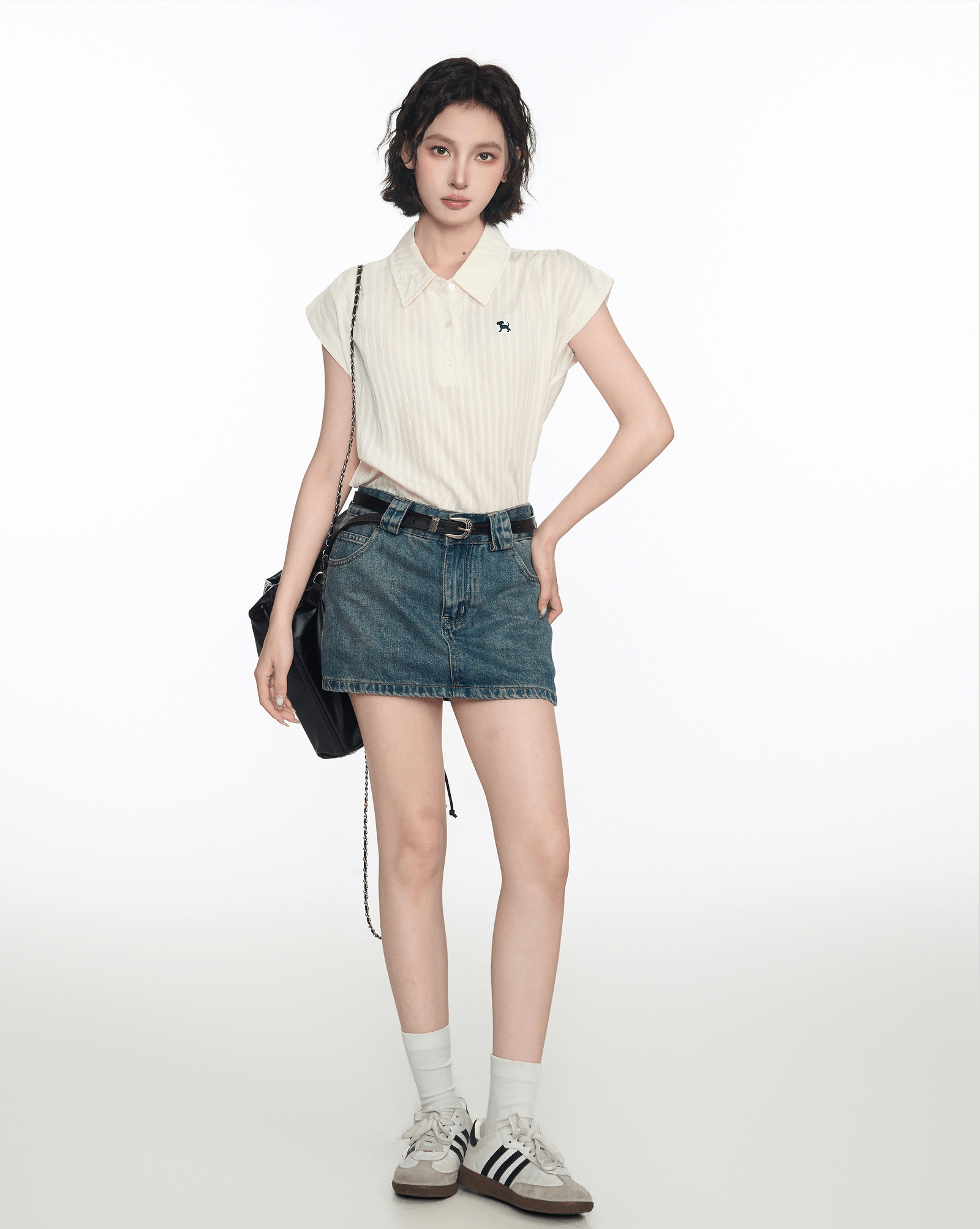 Textured Cap Sleeve Polo Shirt - COPPING THREADS - CT Select