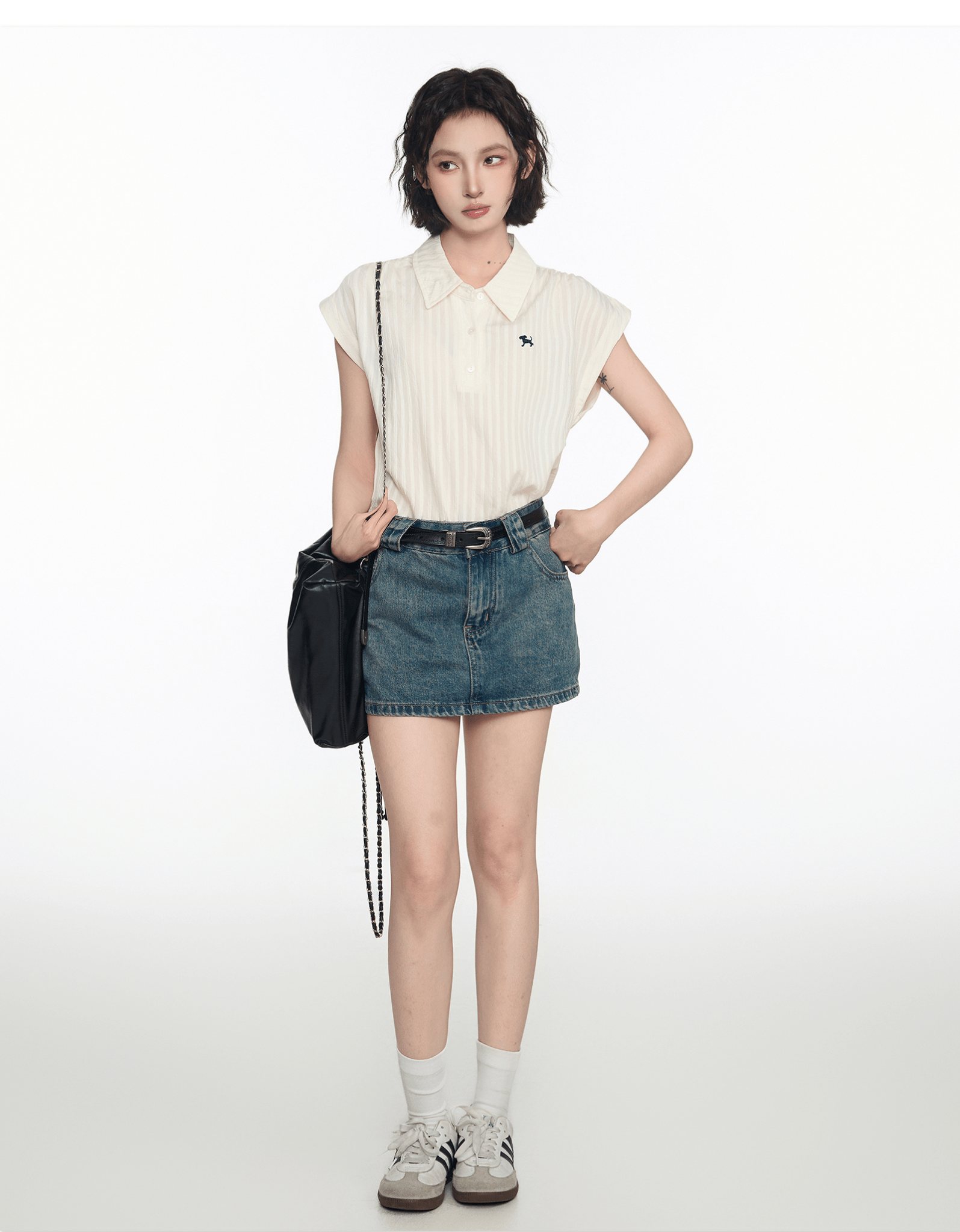 Textured Cap Sleeve Polo Shirt - COPPING THREADS - CT Select