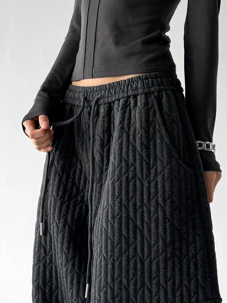 Textured Cargo Wide-Leg Pants - COPPING THREADS - CT ORIGINALS