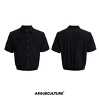 Textured Embroidered Boxy Shirt - COPPING THREADS - ArguE CulturE