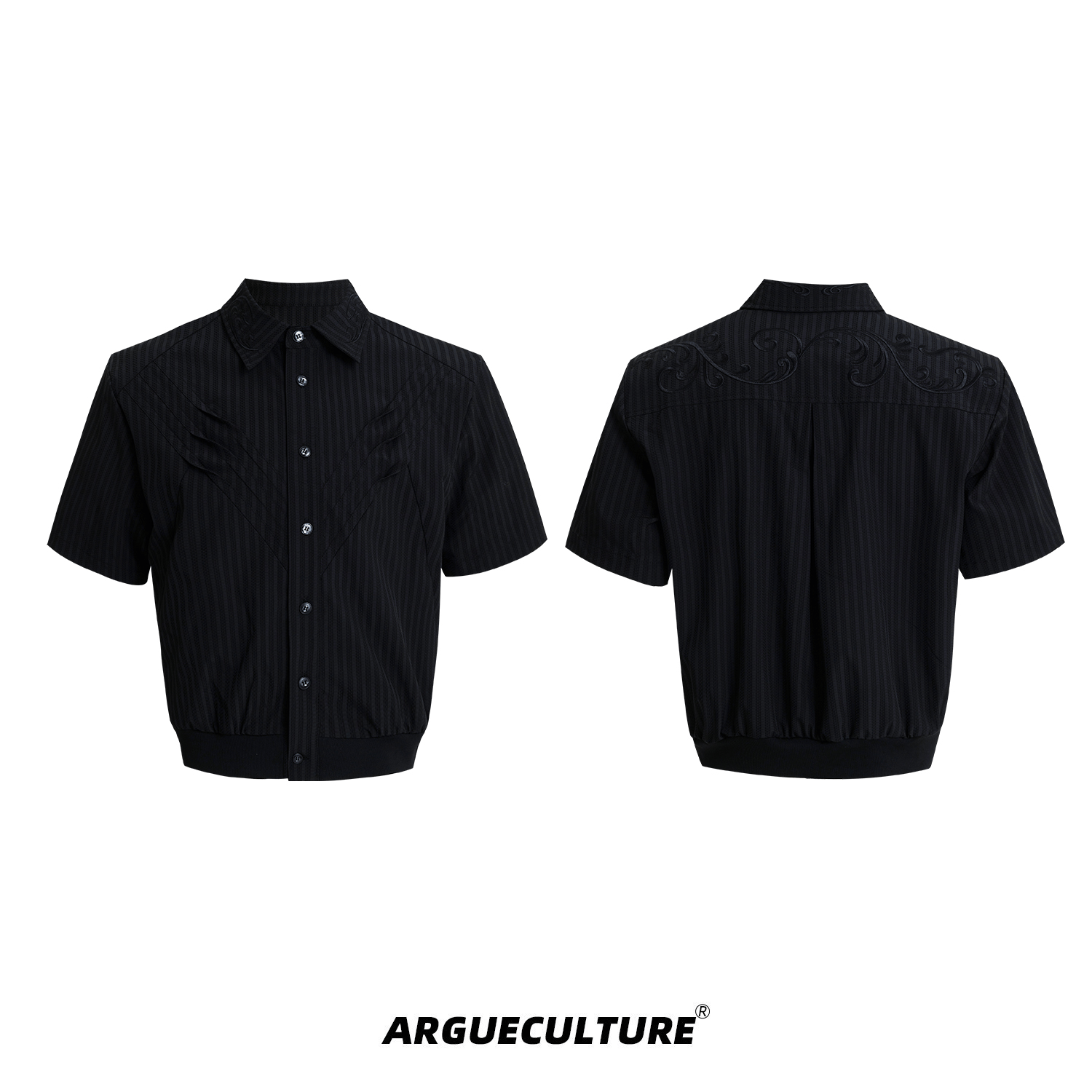 Textured Embroidered Boxy Shirt - COPPING THREADS - ArguE CulturE