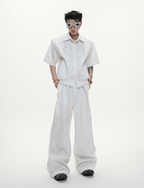 Textured Embroidered Boxy Shirt - COPPING THREADS - ArguE CulturE