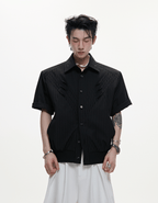 Textured Embroidered Boxy Shirt - COPPING THREADS - ArguE CulturE