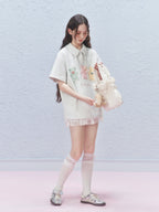 Three Bears Embroidered Knit Polo Shirt - COPPING THREADS - AYF