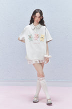 Three Bears Embroidered Knit Polo Shirt - COPPING THREADS - AYF