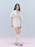 Three Bears Embroidered Knit Polo Shirt - COPPING THREADS - AYF