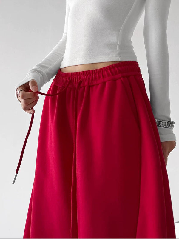 Three-Color Drawstring Wide-Leg Sweatpants - COPPING THREADS - CT ORIGINALS